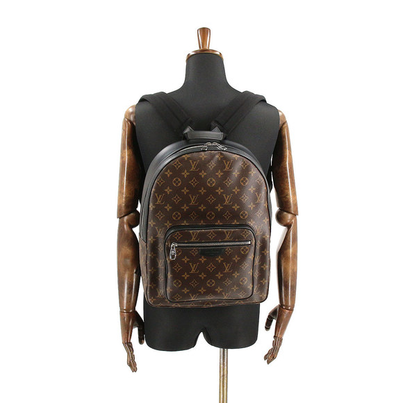 Louis Vuitton Monogram Macassar Josh Backpack Rucksack Brown Black - Picture 7 of 7